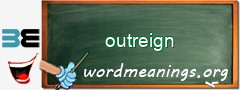 WordMeaning blackboard for outreign